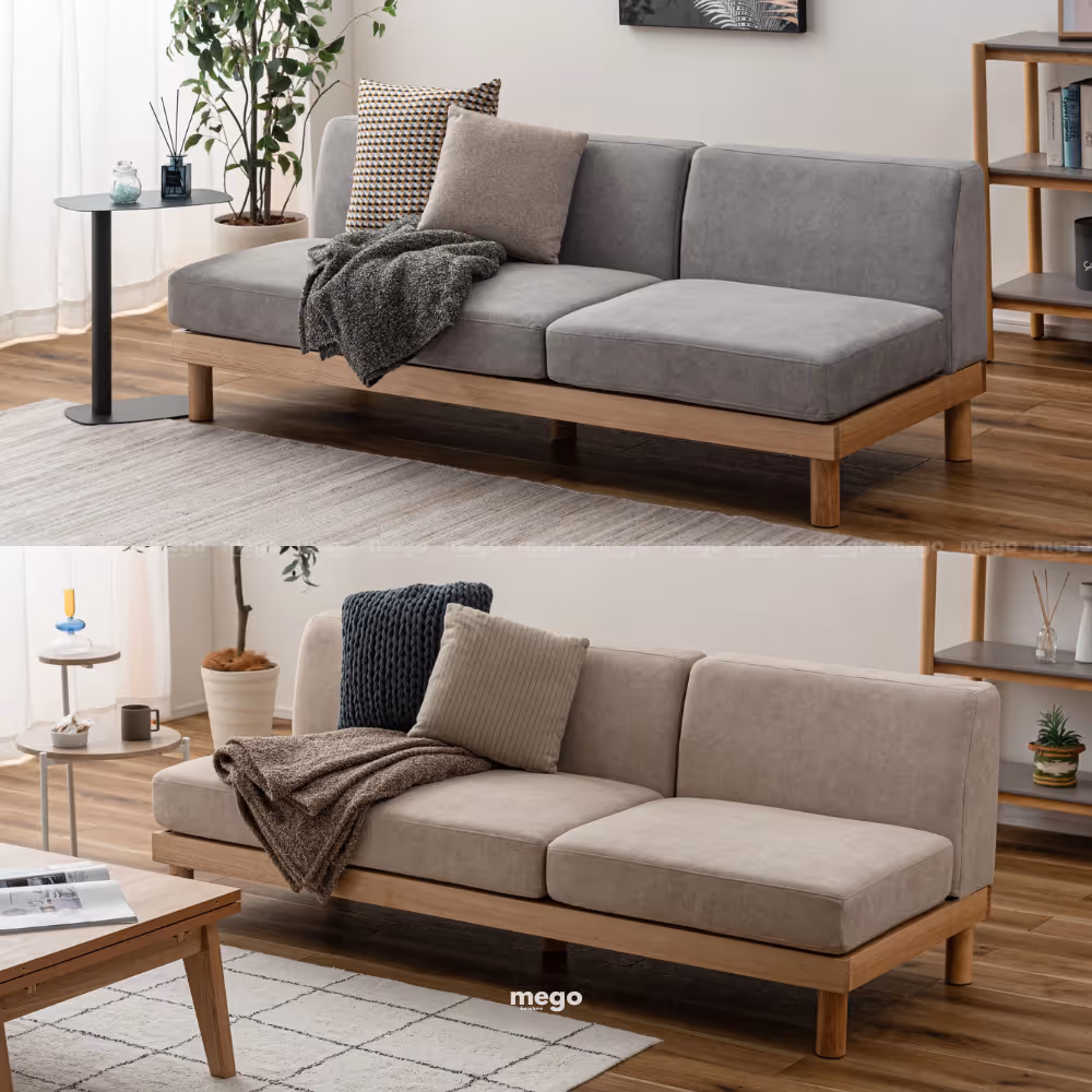 Sofa khung gỗ tối giản