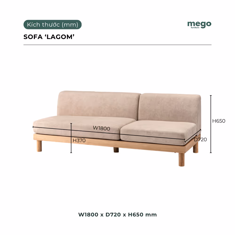 Sofa khung gỗ tối giản