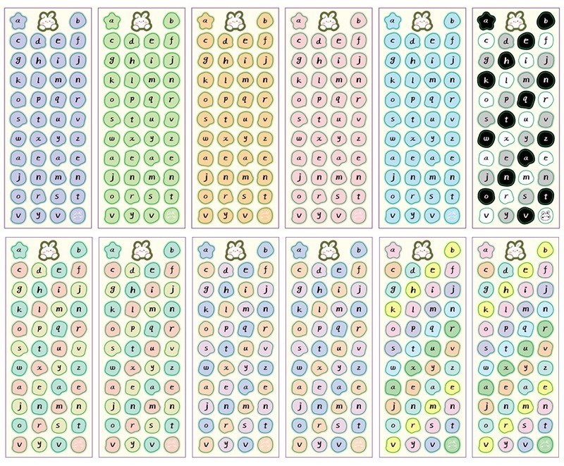STICKER BẢNG CHỮ CÁI VÀ SỐ THỨ TỰ TRANG TRÍ TẬP SÁCH/ SỔ LƯU NIỆM T.CRAFT HOUSE
