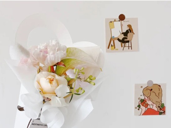 SET 5 TÚI ĐỰNG HOA ỐC QUẾ TRÁI TIM STYLE HÀN QUỐC – QUÀ TẶNG THIẾT KẾ ĐỘC ĐÁO T.CRAFT HOUSE