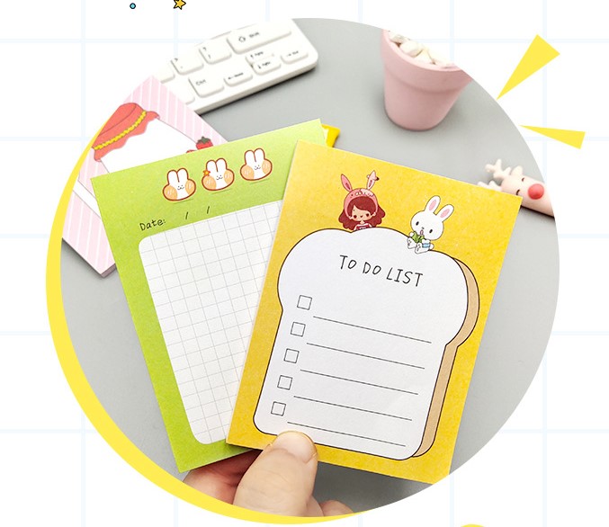 GIẤY NHỚ ĐỦ HÌNH DẠNG DỄ THƯƠNG GỌN NHẸ, TIỆN LỢI, DỄ MANG THEO T-CRAFT ^^