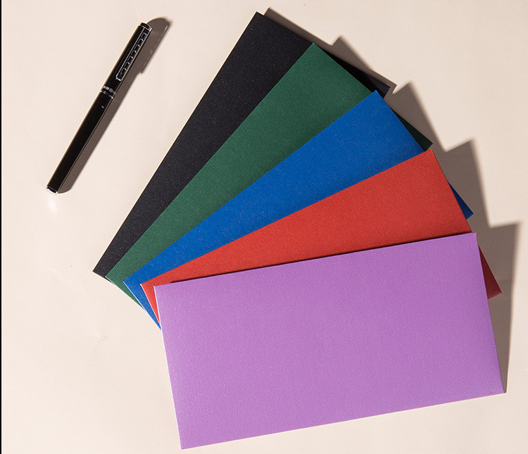 SET 5 BAO THƯ ÁNH KIM 250GSM KÍCH THƯỚC 220x110mm NHIỀU MÀU SẮC T.CRAFT HOUSE