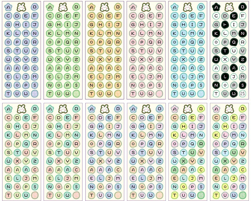 STICKER BẢNG CHỮ CÁI VÀ SỐ THỨ TỰ TRANG TRÍ TẬP SÁCH/ SỔ LƯU NIỆM T.CRAFT HOUSE