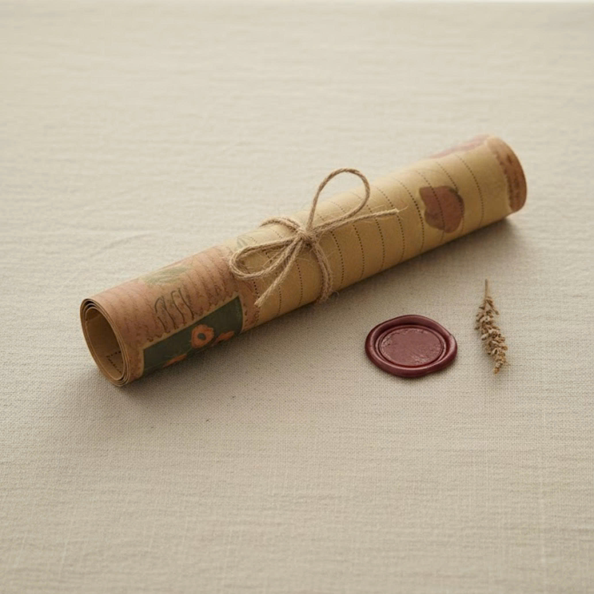 SET 5 GIẤY KRAFT VIẾT THƯ A5 PHONG CÁCH VINTAGE T.CRAFT HOUSE - MẪU 2