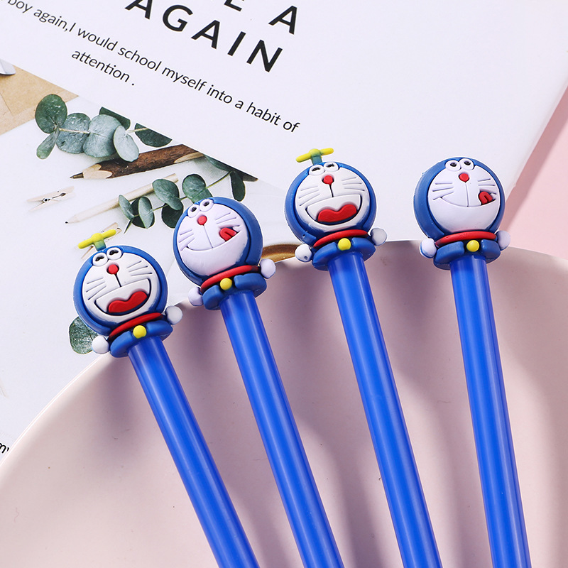 BÚT BI MỰC GEL ĐEN MÈO MÁY DORAEMON ĐẦU KIM 0.5MM T.CRAFT HOUSE