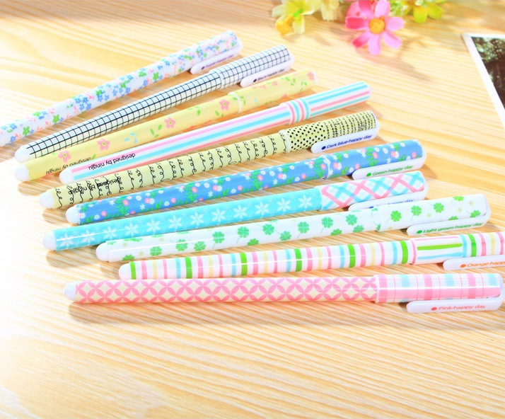 COMBO 10 BÚT BI GEL NHIỀU MÀU HOẠ TIẾT VINTAGE T.CRAFT HOUSE