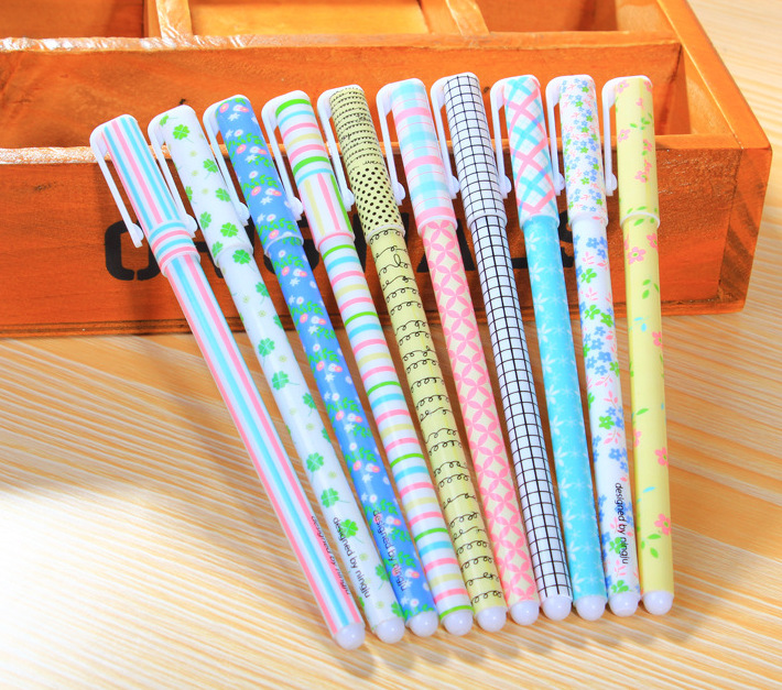 COMBO 10 BÚT BI GEL NHIỀU MÀU HOẠ TIẾT VINTAGE T.CRAFT HOUSE