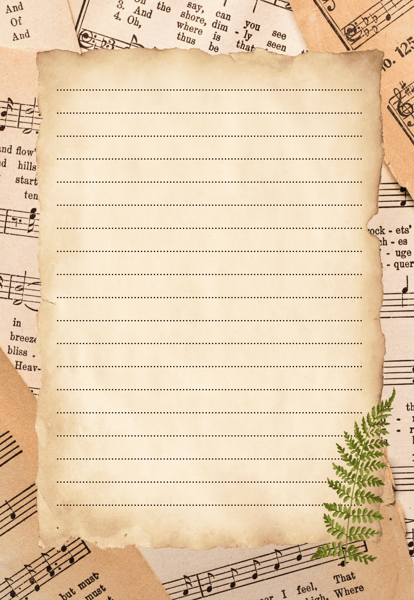 SET 5 GIẤY KRAFT VIẾT THƯ A5 PHONG CÁCH VINTAGE T.CRAFT HOUSE - MẪU 2