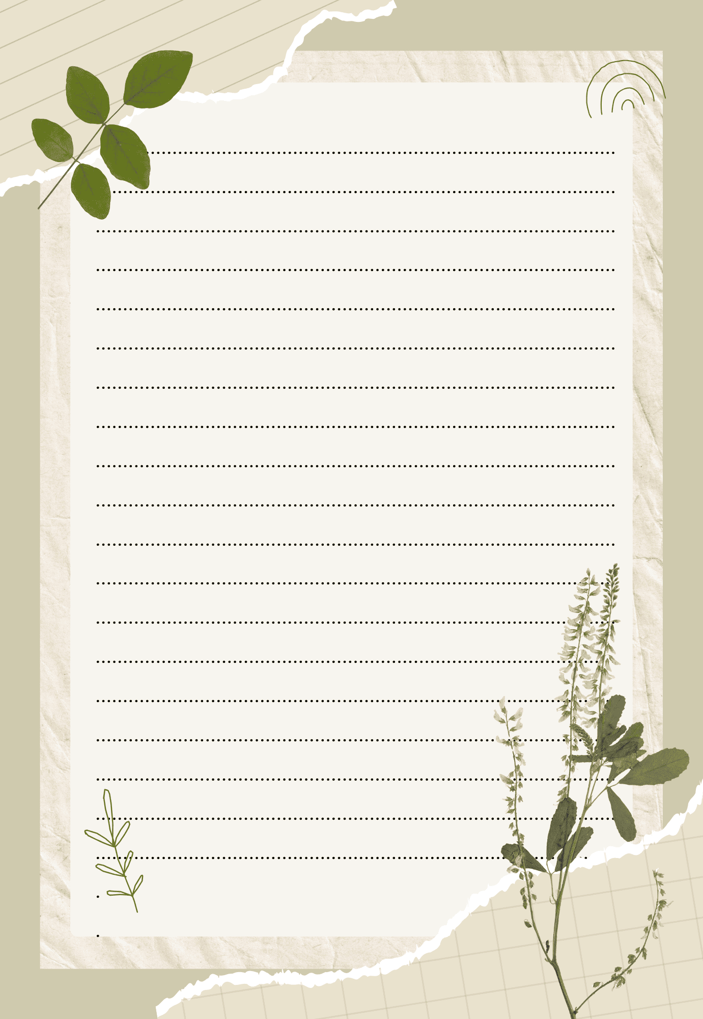 SET 5 GIẤY KRAFT VIẾT THƯ A5 PHONG CÁCH VINTAGE T.CRAFT HOUSE - MẪU 2