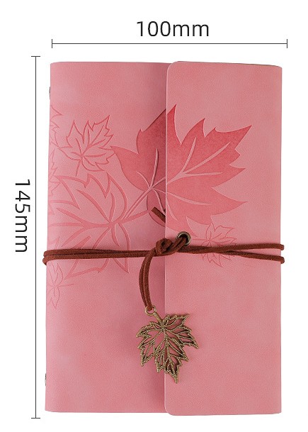 SỔ TAY DA HOẠ TIẾT LÁ PHONG CHÌM PHONG CÁCH VINTAGE T.CRAFT HOUSE