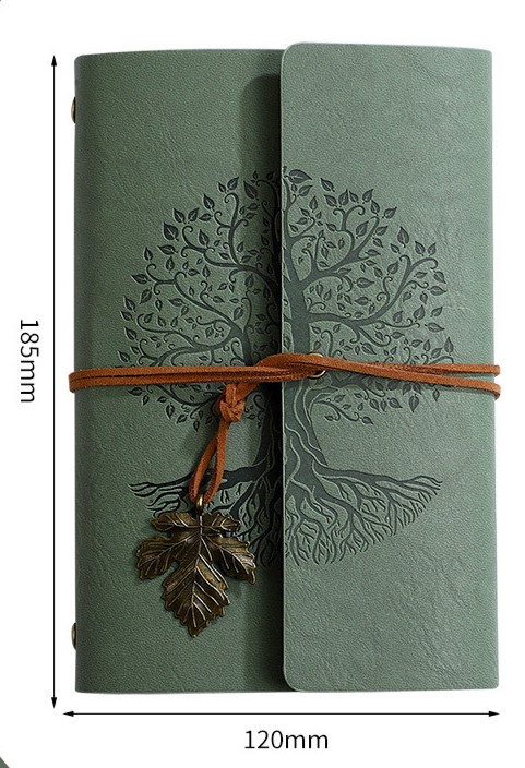 SỔ TAY DA HOẠ TIẾT CÂY CỔ THỤ PHONG CÁCH VINTAGE T.CRAFT HOUSE