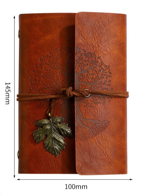 SỔ TAY DA HOẠ TIẾT CÂY CỔ THỤ PHONG CÁCH VINTAGE T.CRAFT HOUSE