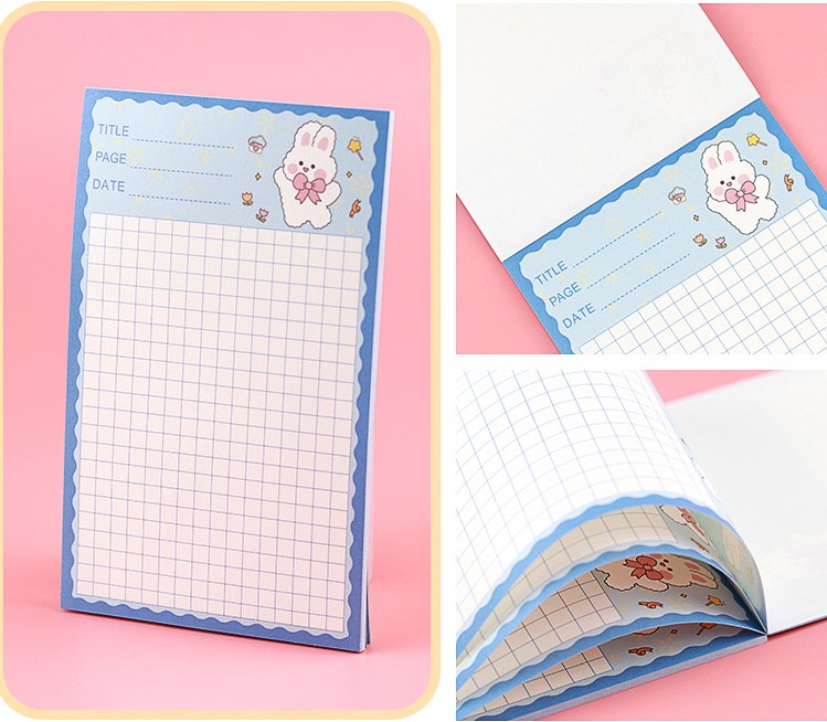 GIẤY NHỚ/ GIẤY GHI CHÚ HÌNH CHỮ NHẬT NHIỀU HOẠ TIẾT HOẠT HÌNH XINH XẮN DỄ THƯƠNG T.CRAFT HOUSE