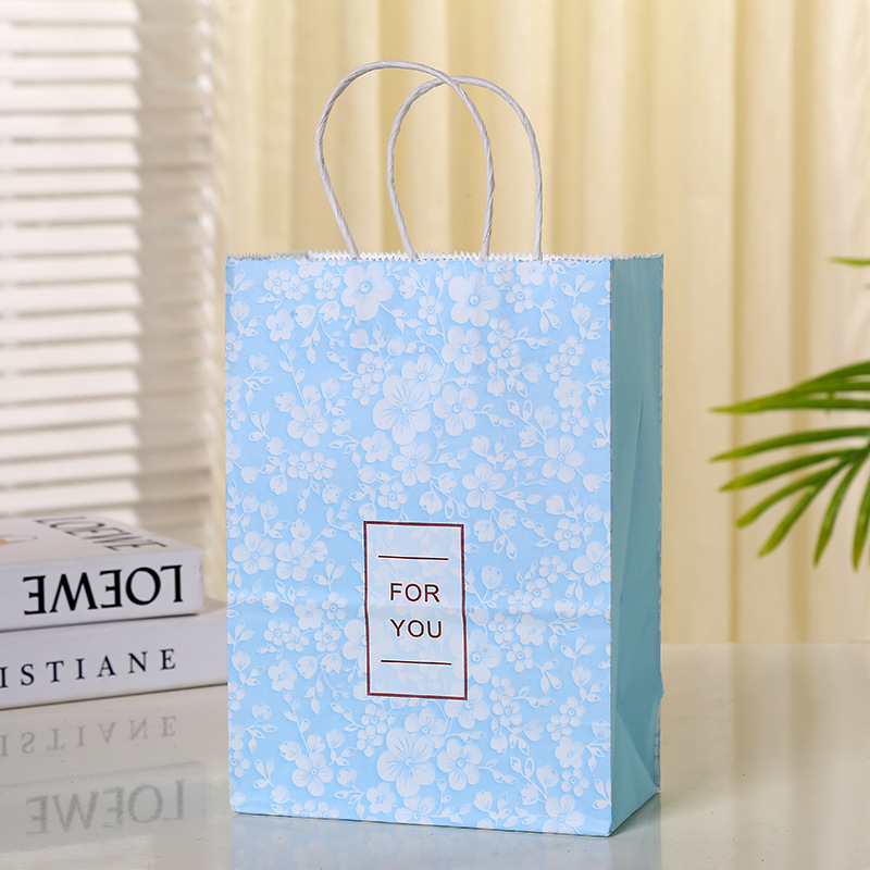TÚI GIẤY ĐỰNG QUÀ TẶNG HÀN QUỐC BÔNG HOA XINH XẮN 21x15x8cm T.CRAFT HOUSE