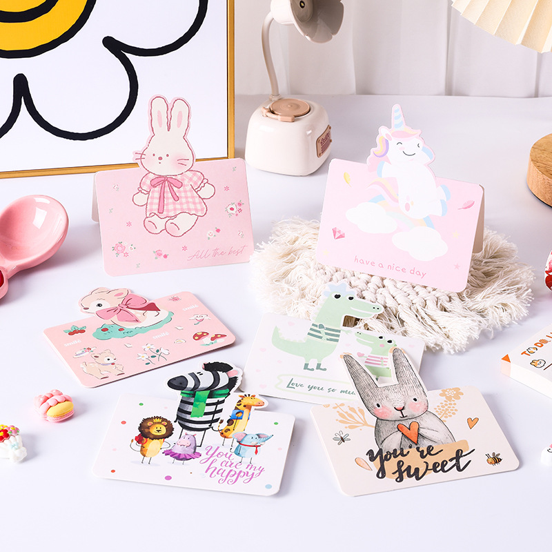 COMBO NGẪU NHIÊN 10 THIỆP IN MINI CON VẬT DỄ THƯƠNG NHIỀU CHỦ ĐỀ T.CRAFT HOUSE (KHÔNG GỒM BAO THƯ)