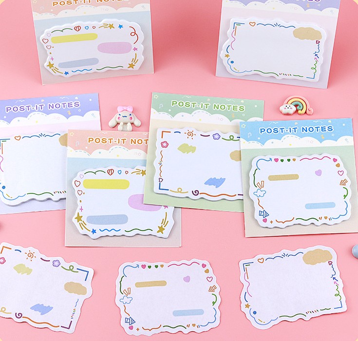 COMBO 4 SET GIẤY NHỚ PHONG CÁCH HOẠT HÌNH XINH XẮN T.CRAFT HOUSE