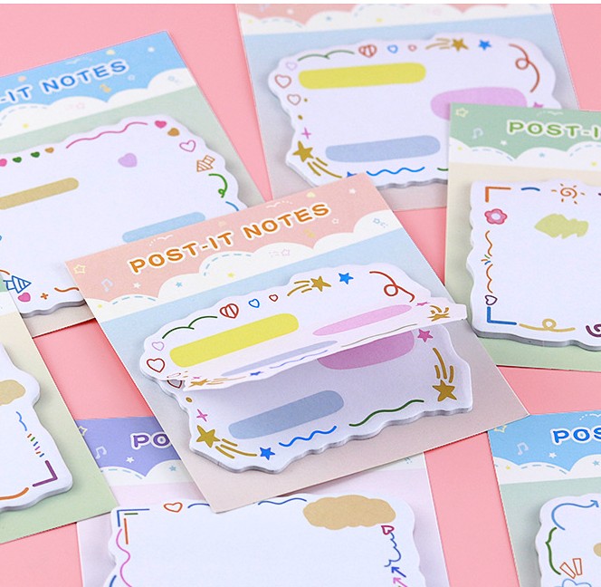 COMBO 4 SET GIẤY NHỚ PHONG CÁCH HOẠT HÌNH XINH XẮN T.CRAFT HOUSE