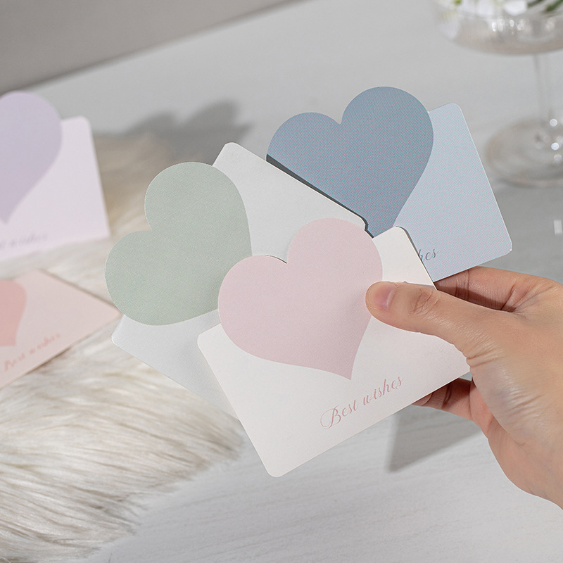 THIỆP IN MINI TRÁI TIM ĐƠN GIẢN VÀ NHIỀU MÀU SẮC T.CRAFT HOUSE (KHÔNG BAO GỒM BAO THƯ)
