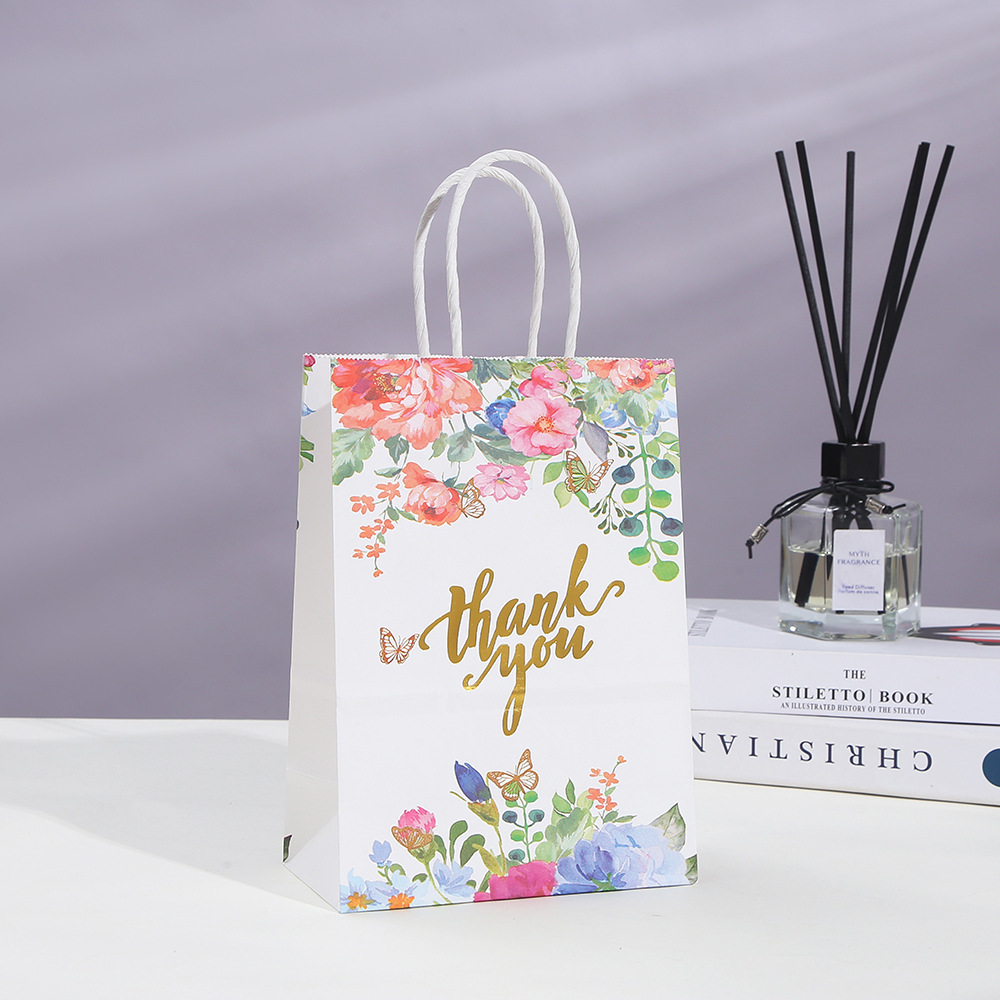 TÚI GIẤY ĐỰNG QUÀ THANK YOU ÁNH KIM HỌA TIẾT DỄ THƯƠNG PHONG CÁCH HÀN QUỐC T.CRAFT HOUSE