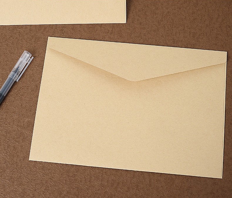 SET 5 BAO THƯ KRAFT TRƠN MÀU VINTAGE PHONG CÁCH RETRO CHẤT LƯỢNG CAO T.CRAFT HOUSE