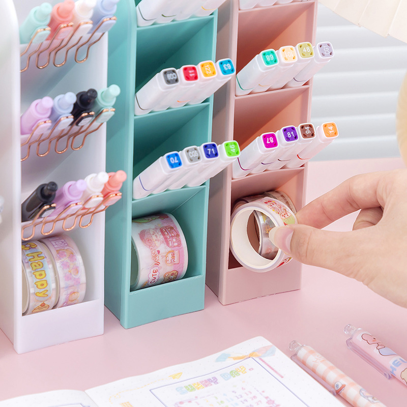 KỆ ĐỰNG 4 TẦNG ĐỂ BÀN TIỆN DỤNG ĐỰNG BÚT, MỸ PHẨM CUTE