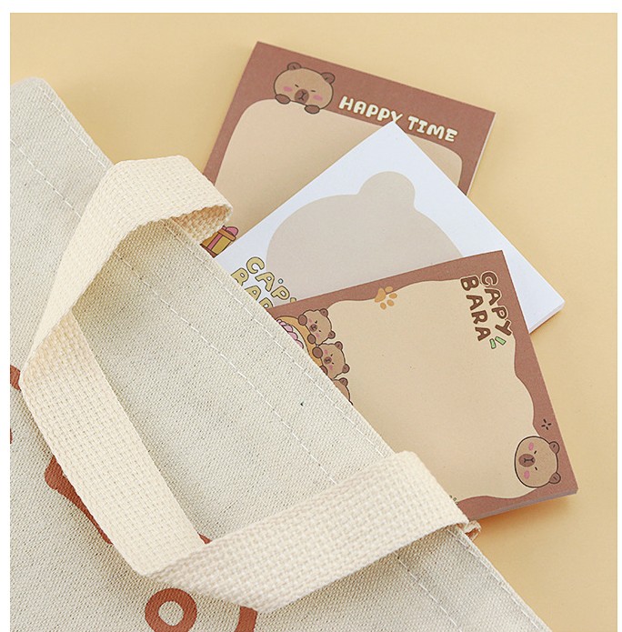 GIẤY NHỚ/ GIẤY GHI CHÚ CHỦ ĐỀ CAPYBARA SIÊU YÊU T.CRAFT HOUSE