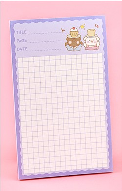 GIẤY NHỚ/ GIẤY GHI CHÚ HÌNH CHỮ NHẬT NHIỀU HOẠ TIẾT HOẠT HÌNH XINH XẮN DỄ THƯƠNG T.CRAFT HOUSE
