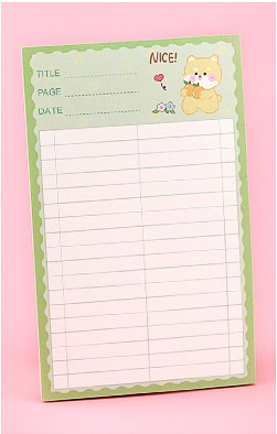 GIẤY NHỚ/ GIẤY GHI CHÚ HÌNH CHỮ NHẬT NHIỀU HOẠ TIẾT HOẠT HÌNH XINH XẮN DỄ THƯƠNG T.CRAFT HOUSE