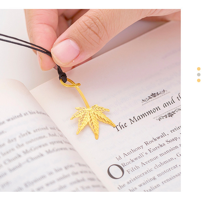 THẺ ĐÁNH DẤU SÁCH BOOKMARK BẰNG KIM LOẠI CAO CẤP HÌNH CỎ VÀNG T-CRAFT