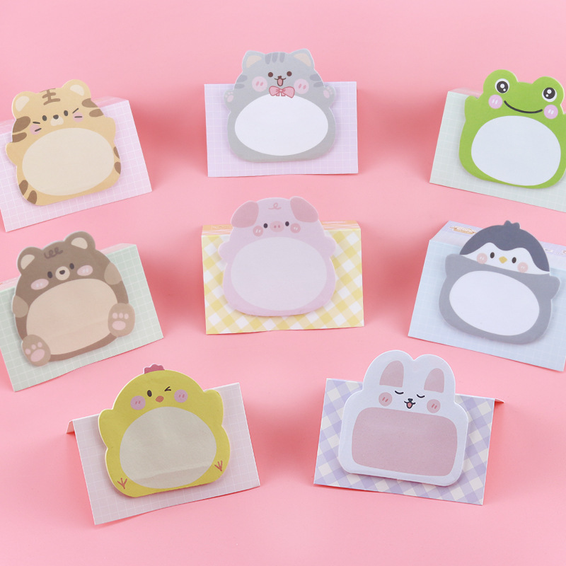 COMBO 4 SET GIẤY NHỚ NGẪU NHIÊN CHỦ ĐỀ ĐỘNG VẬT ĐÁNG YÊU T.CRAFT HOUSE