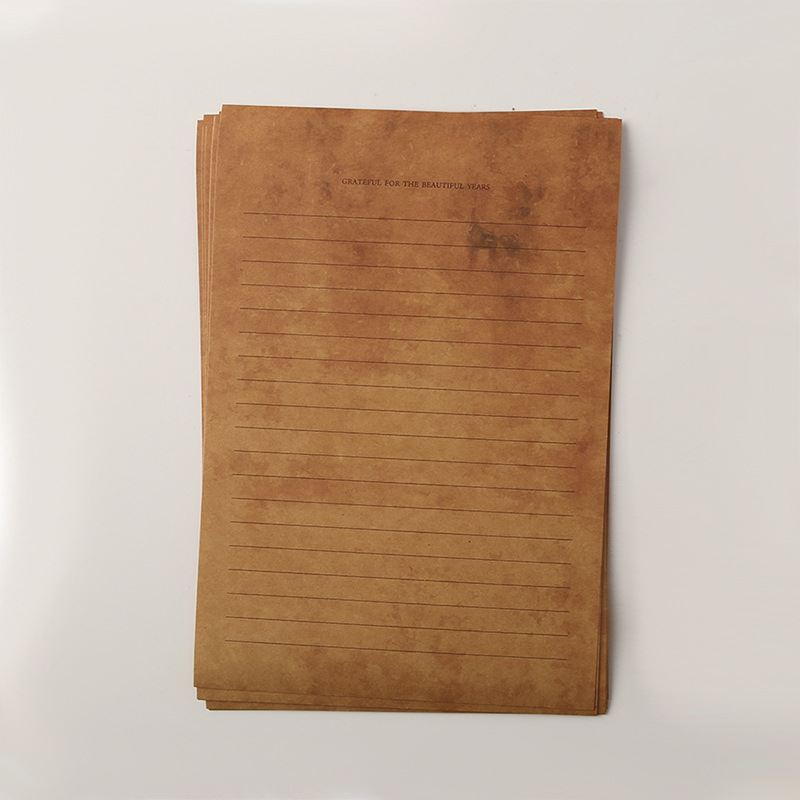 SET 10 TỜ GIẤY KRAFT VIẾT THƯ A5 PHONG CÁCH VINTAGE T.CRAFT HOUSE