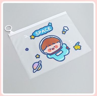 TÚI ĐỰNG BÚT CHẤT LIỆU NHỰA TRONG SUỐT CHỐNG THẤM NƯỚC DÀNH CHO HỌC SINH T-CRAFT ^^