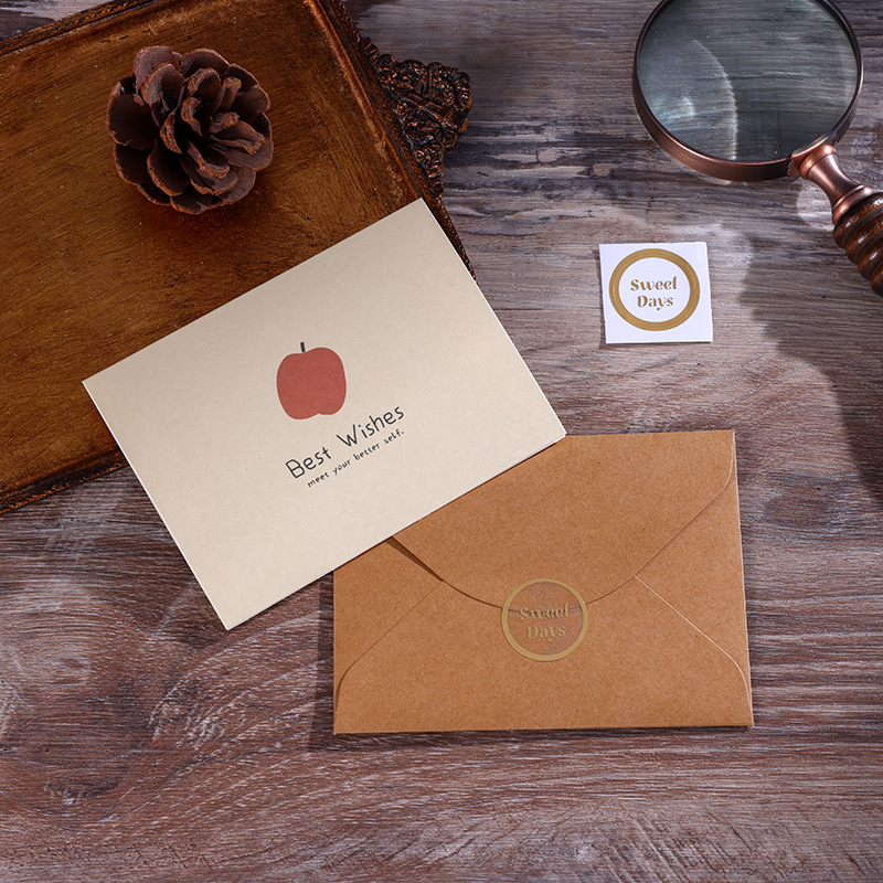 COMBO THIỆP IN VÀ BAO THƯ KRAFT VINTAGE CÙNG THÔNG ĐIỆP Ý NGHĨA T.CRAFT HOUSE 2