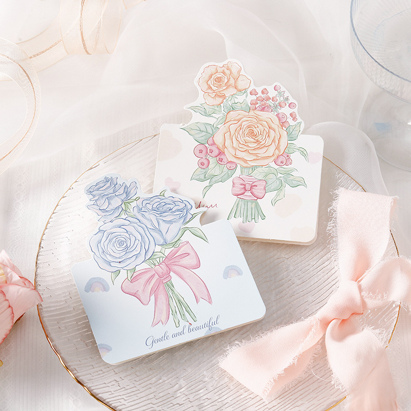 THIỆP IN MINI DỄ THƯƠNG CHỦ ĐỀ "NHỮNG BÔNG HOA RỰC RỠ" T.CRAFT HOUSE (KHÔNG GỒM BAO THƯ) - MẪU 1