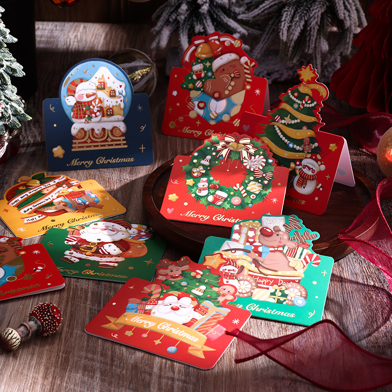 COMBO NGẪU NHIÊN 10 THIỆP IN MINI CHỦ ĐỀ GIÁNG SINH DỄ THƯƠNG VÀ ĐẦY MÀU SẮC T.CRAFT HOUSE - MẪU 5
