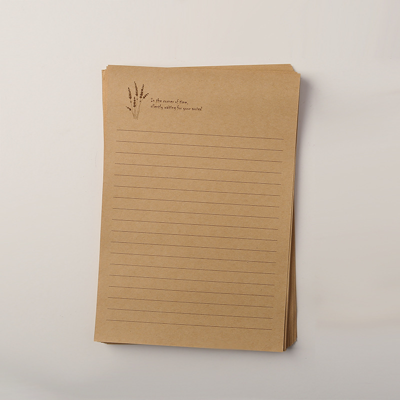 SET 10 TỜ GIẤY KRAFT VIẾT THƯ A5 PHONG CÁCH VINTAGE T.CRAFT HOUSE