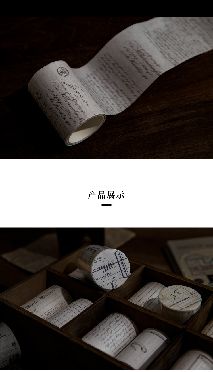 CUỘN BĂNG DÍNH PHONG CÁCH WASHI RETRO PAPER TAPE TRANG TRÍ SỔ, LƯU BÚT T-CRAFT ^^