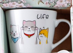TÁCH TRÀ/ CÀ PHÊ BẰNG GỐM SỨ NHIỀU HÌNH ẢNH DỄ THƯƠNG, TIỆN DỤNG CÓ KÈM MUỖNG T-CRAFT ^^