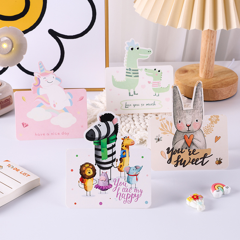 COMBO NGẪU NHIÊN 10 THIỆP IN MINI CON VẬT DỄ THƯƠNG NHIỀU CHỦ ĐỀ T.CRAFT HOUSE (KHÔNG GỒM BAO THƯ)