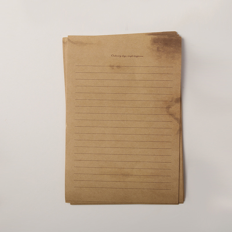 SET 10 TỜ GIẤY KRAFT VIẾT THƯ A5 PHONG CÁCH VINTAGE T.CRAFT HOUSE