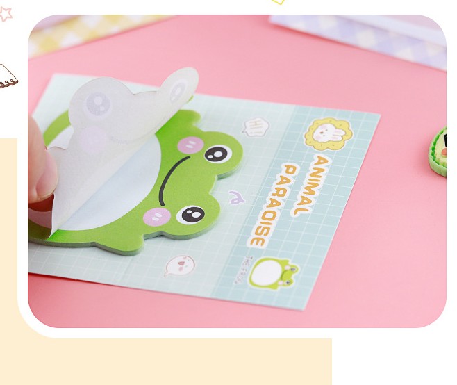COMBO 4 SET GIẤY NHỚ NGẪU NHIÊN CHỦ ĐỀ ĐỘNG VẬT ĐÁNG YÊU T.CRAFT HOUSE