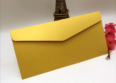 SET 5 BAO THƯ ÁNH KIM 250GSM KÍCH THƯỚC 220x110mm NHIỀU MÀU SẮC T.CRAFT HOUSE