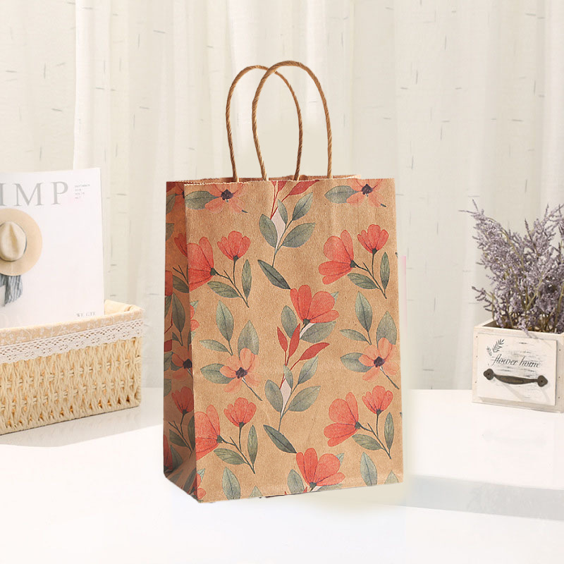 TÚI GIẤY ĐỰNG QUÀ HỌA TIẾT HOA PHONG CÁCH VINTAGE T.CRAFT HOUSE