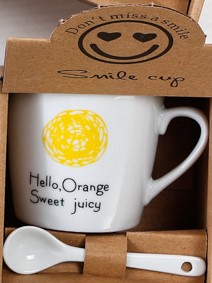 TÁCH TRÀ/ CÀ PHÊ BẰNG GỐM SỨ NHIỀU HÌNH ẢNH DỄ THƯƠNG, TIỆN DỤNG CÓ KÈM MUỖNG T-CRAFT ^^