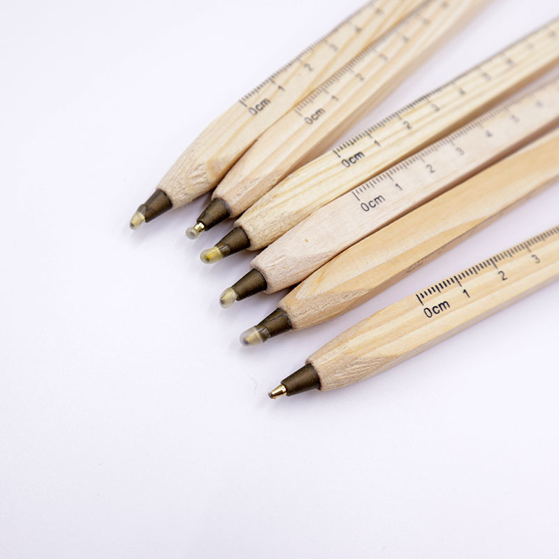 BÚT BI GỖ THÔNG THƯỚC KẺ PHONG CÁCH VINTAGE T.CRAFT HOUSE