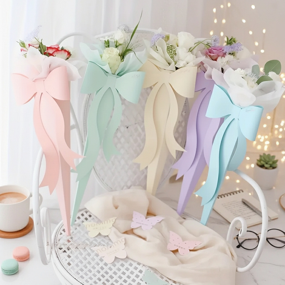 Set 5 Giấy Gói Hoa Hình Nơ 3D Cao Cấp – Phụ Kiện Bó Hoa Sang Trọng, Hot Trend Decor Quà Tặng T.Craft House