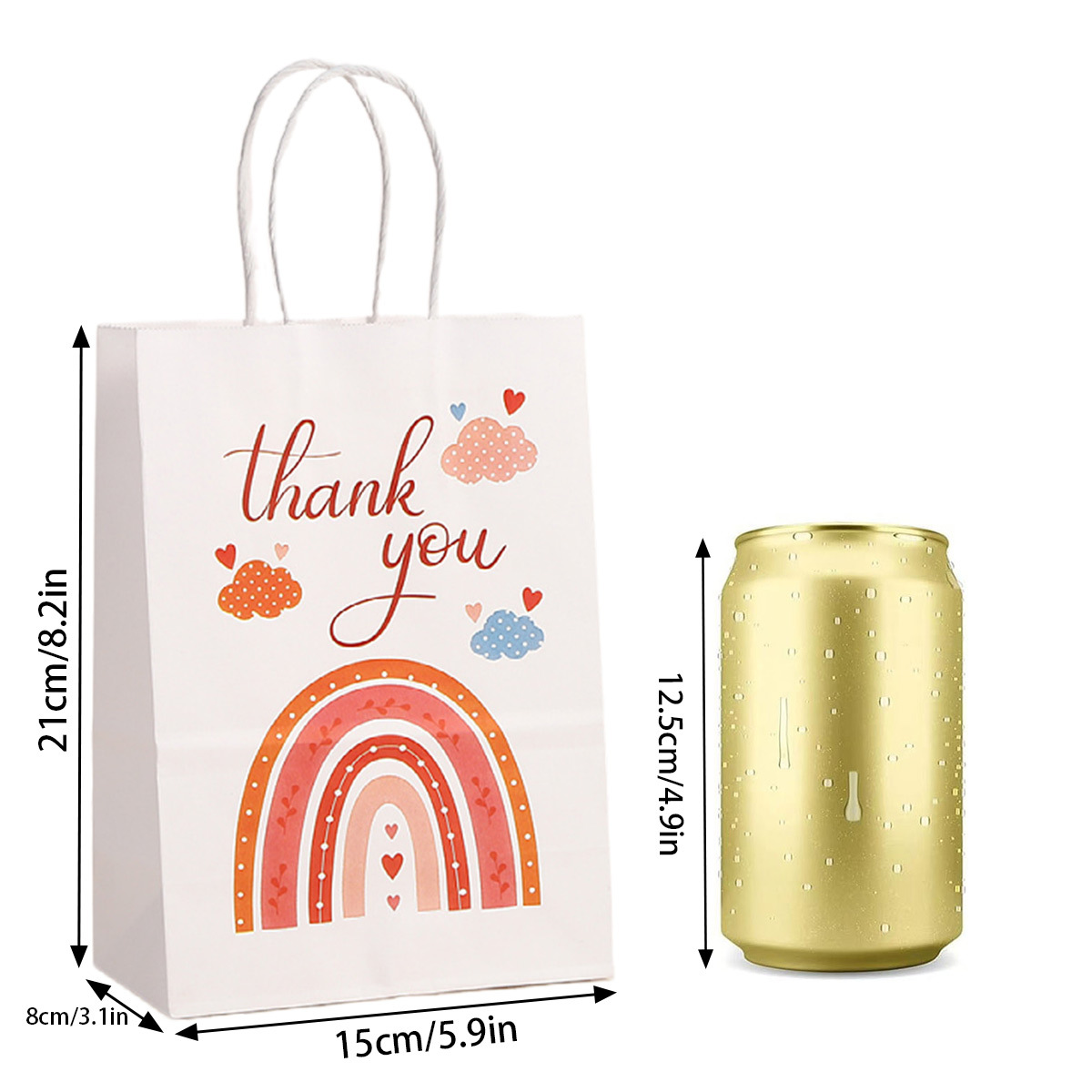 TÚI GIẤY QUÀ TẶNG CHỦ ĐỀ CẦU VỒNG XINH XẮN T.CRAFT HOUSE