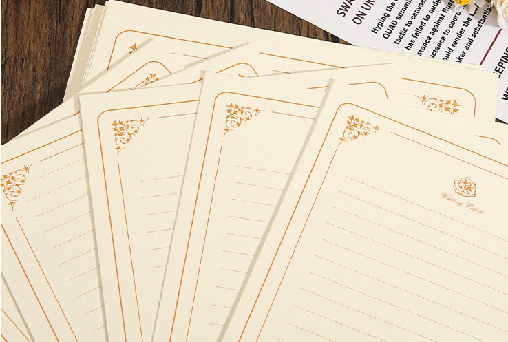 GIẤY VIẾT THƯ CÓ DÒNG KẺ 100GSM PHONG CÁCH VINTAGE T.CRAFT HOUSE