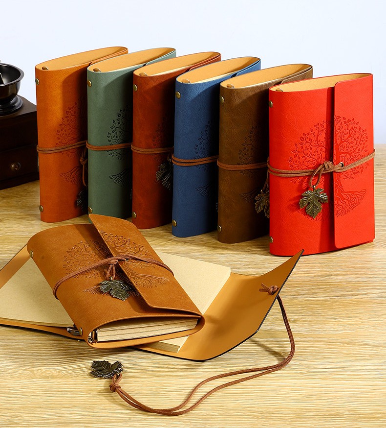 SỔ TAY DA HOẠ TIẾT CÂY CỔ THỤ PHONG CÁCH VINTAGE T.CRAFT HOUSE