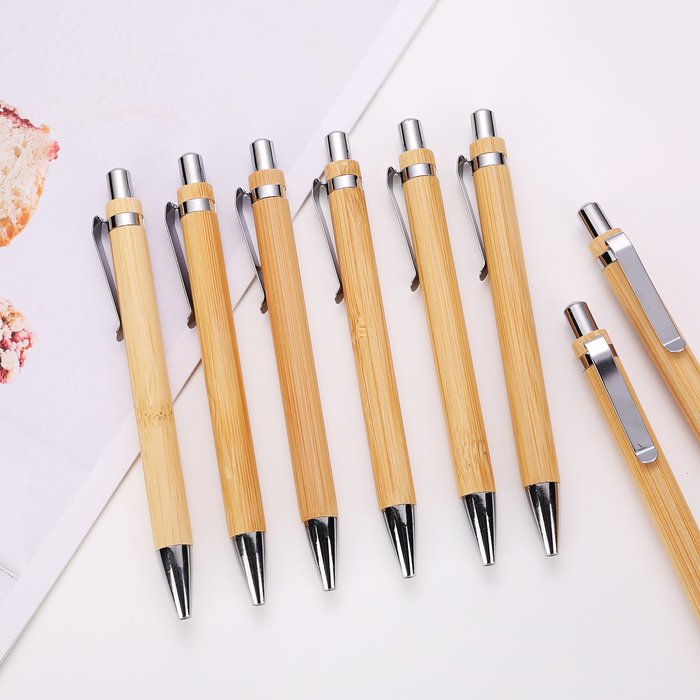 BÚT BI MỰC ĐEN THÂN TRE ĐẦU TRÒN 1MM T.CRAFT HOUSE